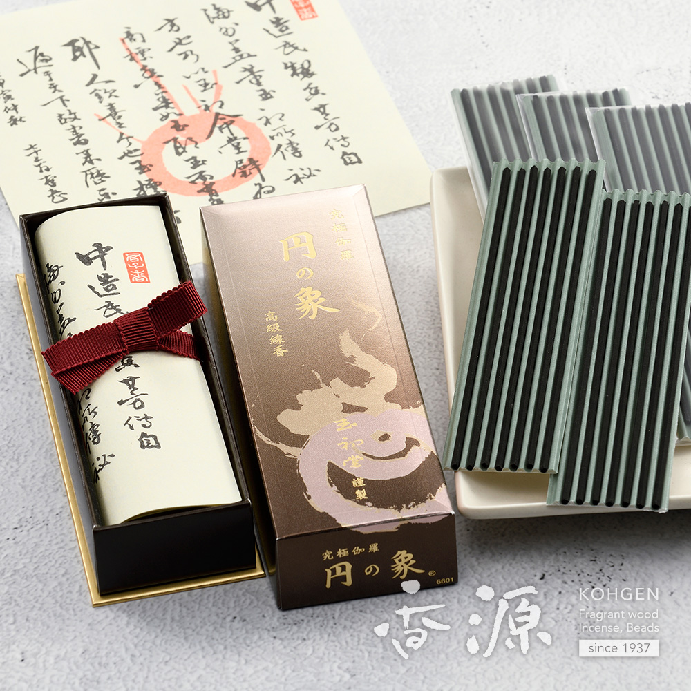 玉初堂のお線香 香りの象シリーズ 円の象 バラ詰 角筋