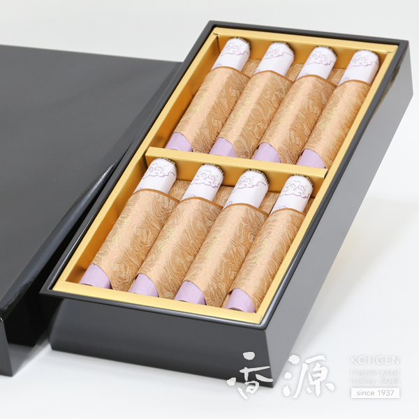日本香堂 伽羅大観 8把入 塗箱／香木伽羅の現代的な香り