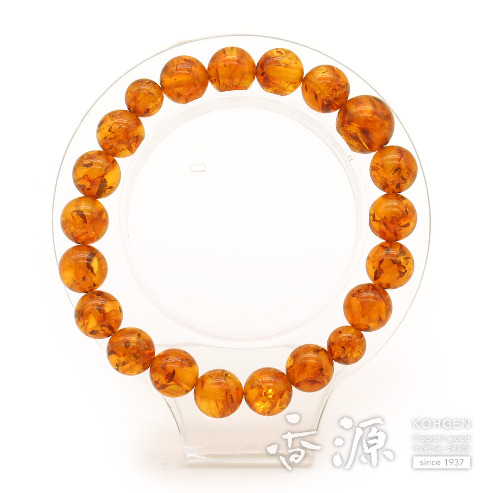 圧縮琥珀 10ｍｍ ブレスレット 共仕立て 腕輪