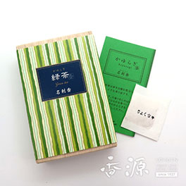 日本香堂の名刺入かゆらぎ緑茶名刺香桐箱6入