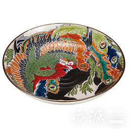 Kutani ware, 8-gou Serving plate, Hokusai, gaze Phoenix