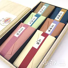 薫寿堂 お線香 贈答用 ギフト かりん物語 アソート たとう紙包み6入 桐箱