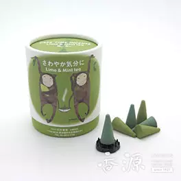 日本香堂のお香カフェタイムインセンスライム&amp;amp;ミントティーコーン型お香